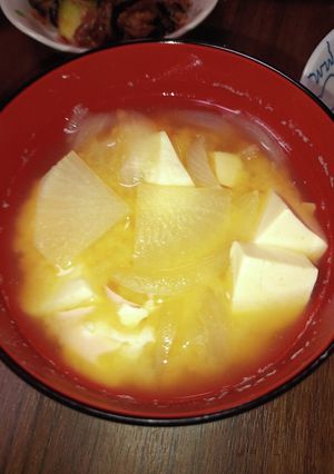 豆腐玉ねぎ大根のみそ汁-レシピのメイン写真