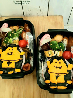 ♪♪簡単ゴリラキャラのお弁当♪♪-レシピのメイン写真