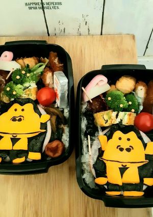 ♪♪簡単ゴリラキャラのお弁当♪♪-レシピのメイン写真