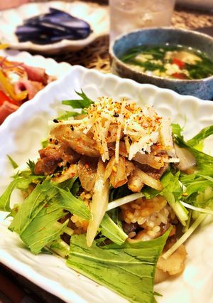 具沢山！豚バラ舞茸のぽん酢で炊き込みご飯-レシピのメイン写真