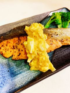 鮭のムニエル♡手作りタルタルソース添え-レシピのメイン写真
