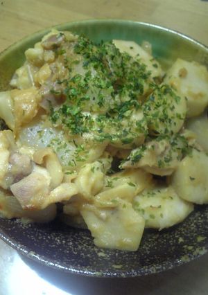 鶏とサトイモのこっくり味噌バター-レシピのメイン写真