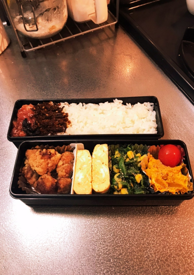 冷凍唐揚げと残り物弁当-レシピのメイン写真
