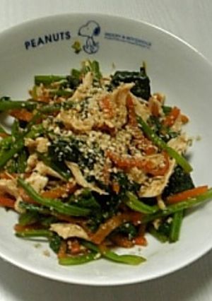 鶏ささみとほうれん草の胡麻和え-レシピのメイン写真