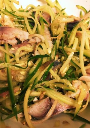 シメサバの野菜和え　ミョウガで大人味-レシピのメイン写真