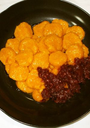 かぼちゃ入り白玉団子♪簡単食物繊維不足に-レシピのメイン写真