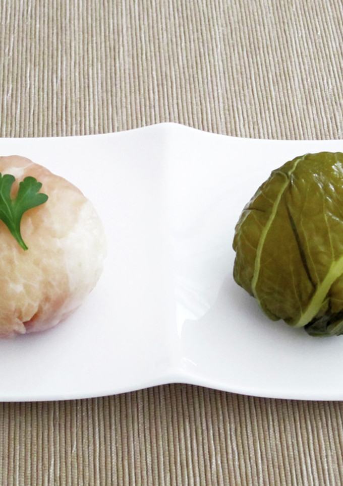 生ハムとしゃくし菜の一口おにぎり-レシピのメイン写真