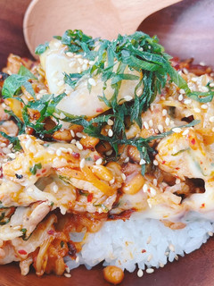 豚キム納豆チーズ丼-レシピのメイン写真
