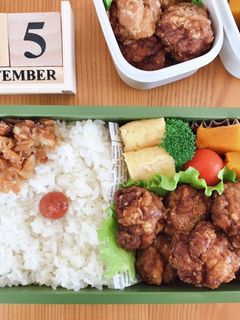 豚コマ唐揚げ弁当 21/9.15-レシピのメイン写真