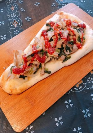 ナン肉ニラパン♡創作アレンジ料理♡-レシピのメイン写真