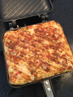 ホットサンドメーカーで生おからお好み焼き-レシピのメイン写真