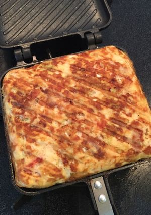 ホットサンドメーカーで生おからお好み焼き-レシピのメイン写真