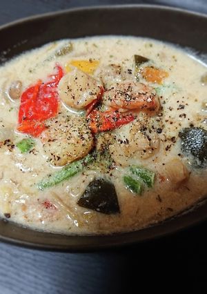 残り野菜とエビ・ホタテのルーなしシチュー-レシピのメイン写真