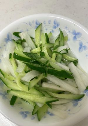 きゅうりと大根と大葉の簡単酢和え-レシピのメイン写真