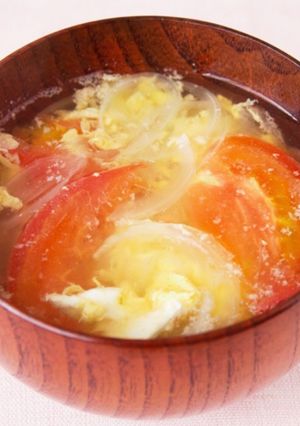 トマトの味噌汁-レシピのメイン写真