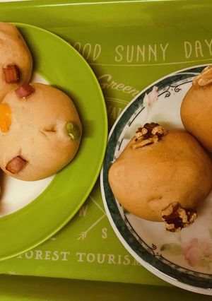枝豆チーズベーコンパンとくるみあんぱん-レシピのメイン写真