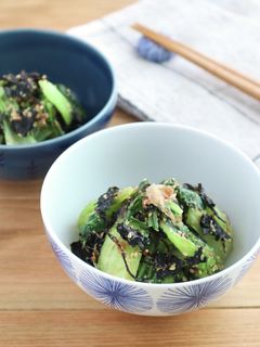 レンジで簡単!チンゲンサイの海苔ごま和え-レシピのメイン写真