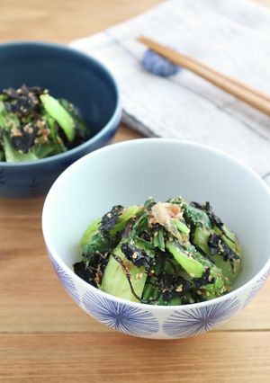 レンジで簡単！チンゲンサイの海苔ごま和え-レシピのメイン写真