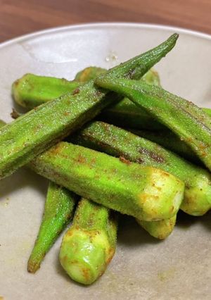 オクラのカレー風味焼-レシピのメイン写真