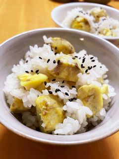 秋の味覚☆もっちり!ほっくり!栗ご飯-レシピのメイン写真