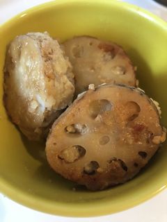 鶏つくねの蓮根の挟み焼き-レシピのメイン写真