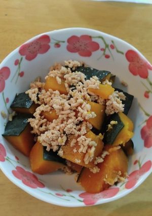かぼちゃのそぼろ煮-レシピのメイン写真