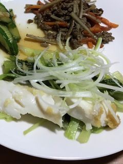 タラと青梗菜の中華風蒸し-レシピのメイン写真