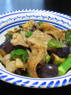 豚バラ肉と茄子の味噌炒め☆+夏野菜で美味-レシピのメイン写真