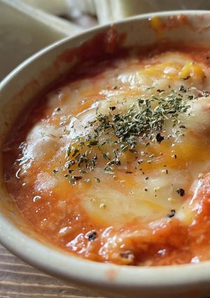 忙しい朝に、ツナトマチーズ-レシピのメイン写真