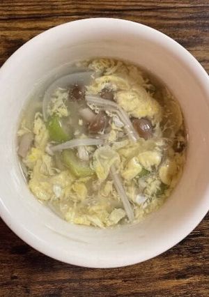 きのことオクラのとろとろ卵スープ -レシピのメイン写真
