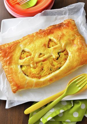 かぼちゃサラダのハロウィンパイ-レシピのメイン写真