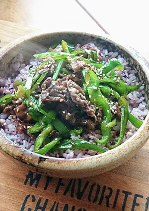 おひとり様★簡単!チンジャオロース丼-レシピのメイン写真
