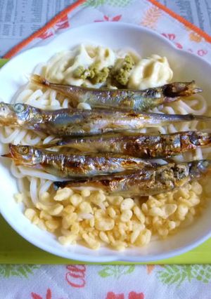 醤油うどん風冷やしうどん53子持ししゃも-レシピのメイン写真