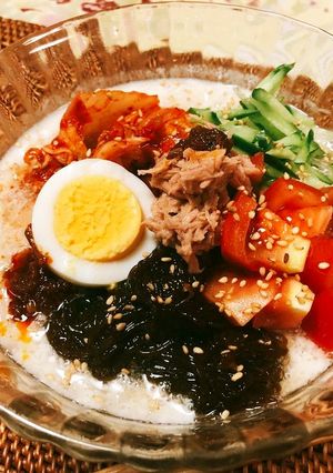 低糖質ヘルシー☆もずく入りピリ辛豆乳冷麺-レシピのメイン写真