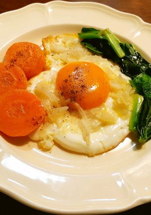 目玉焼きアレンジ 発酵玉葱・ヒハツ-レシピのメイン写真