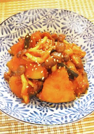 ☺簡単♪南瓜としめじのコチュジャン炒め☺-レシピのメイン写真