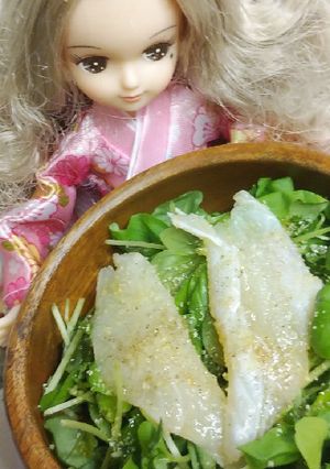 リカちゃん♡白身魚とミニハーブのサラダ☙-レシピのメイン写真