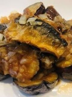 秋刀魚と茄子の黒酢南蛮煮-レシピのメイン写真