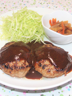 豆味噌デミグラスソースのハンバーグ-レシピのメイン写真