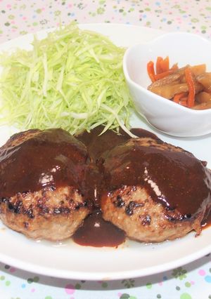 豆味噌デミグラスソースのハンバーグ-レシピのメイン写真