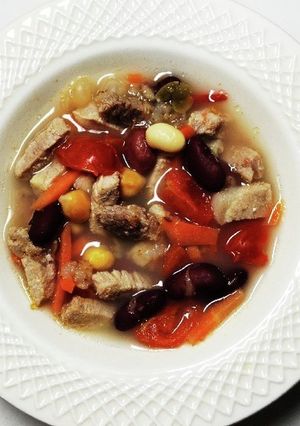犬ご飯 豚肉と豆の煮込み-レシピのメイン写真