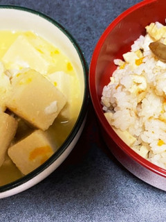 なめこと高野豆腐の炊き込みご飯-レシピのメイン写真