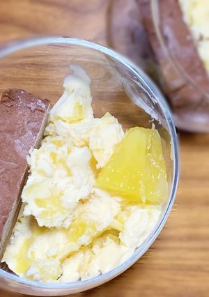 チョコとパイン〜2種類のセミフレッド-レシピのメイン写真
