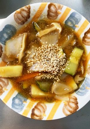 根菜酢醤油炒め味温野菜サラダ-レシピのメイン写真