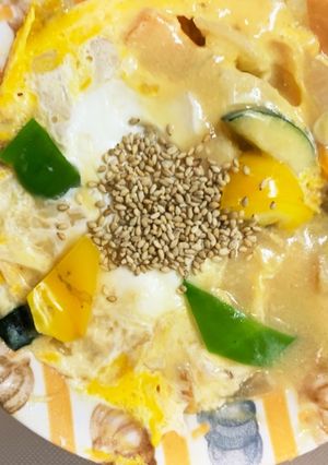 根菜チクワ味噌炒飯味スペイン風オムレツ-レシピのメイン写真