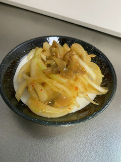 晩酌には☆玉ねぎとザーサイのピリ辛和え♪-レシピのメイン写真