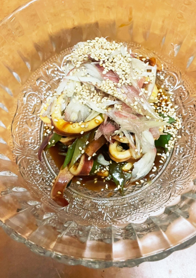 簡単・みょうがを使ったイカとネギの酢味噌-レシピのメイン写真