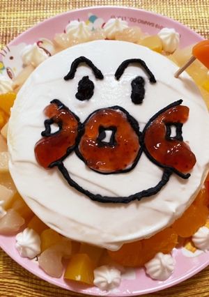 ○子供の誕生日に○簡単手抜きアンパンマン-レシピのメイン写真