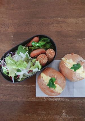 JK☆たまごロールパン弁当♪-レシピのメイン写真