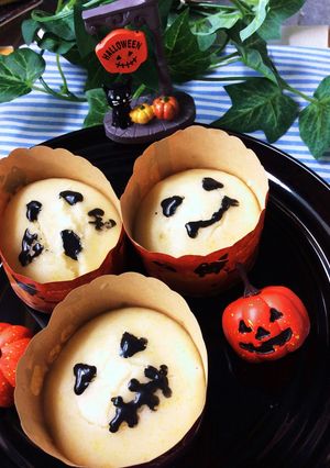 ベジートでハロウィン蒸しパン ビーガン-レシピのメイン写真